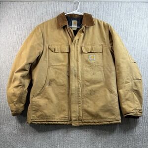 Vintage Carhartt Jacket Chore Coat Men's Size 40 Regular Barn Coat Brown
